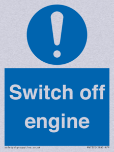 Switch off engine